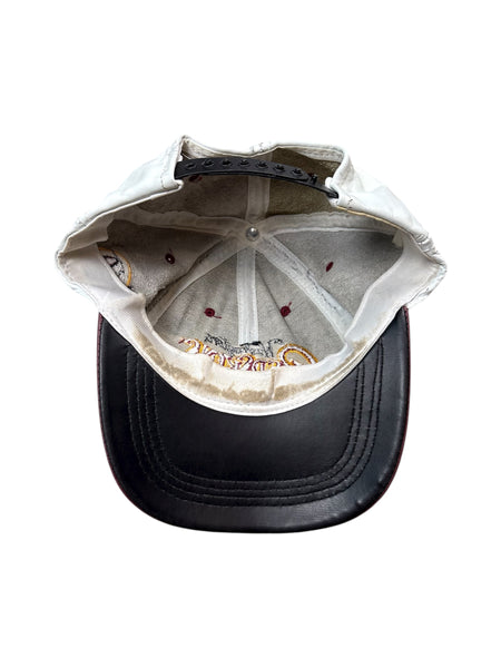 Vintage Washington Redskins leather snapback hat