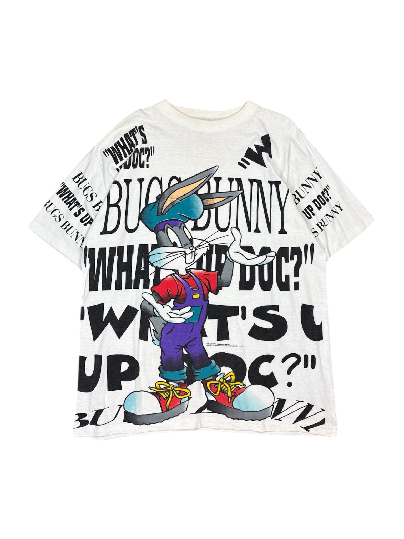 Vintage 1995 Bugs Bunny all over print tee - XL