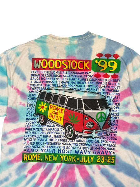 Vintage Woodstock ‘99 tie dye tee - XL