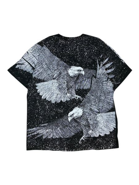 Vintage 1993 bald eagle all over print tee - XL