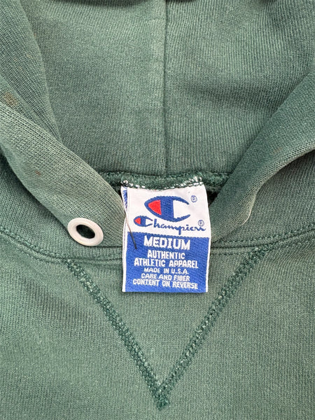 Vintage Champion faded green hoodie - M