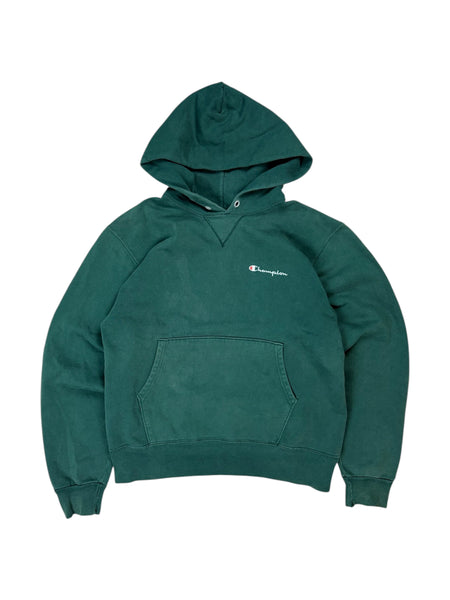 Vintage Champion faded green hoodie - M