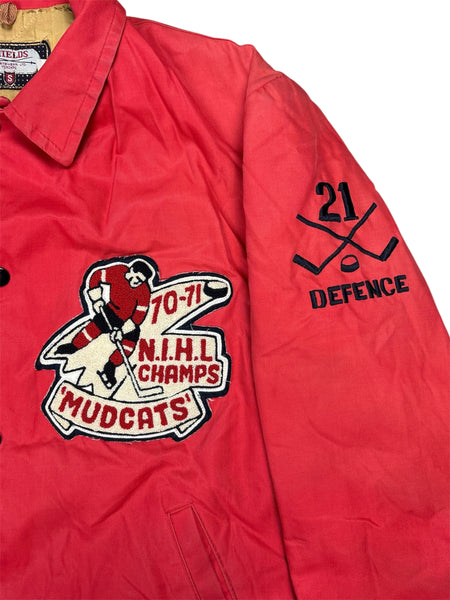Vintage 1970 NIHL Champs Mudcats hockey jacket - M