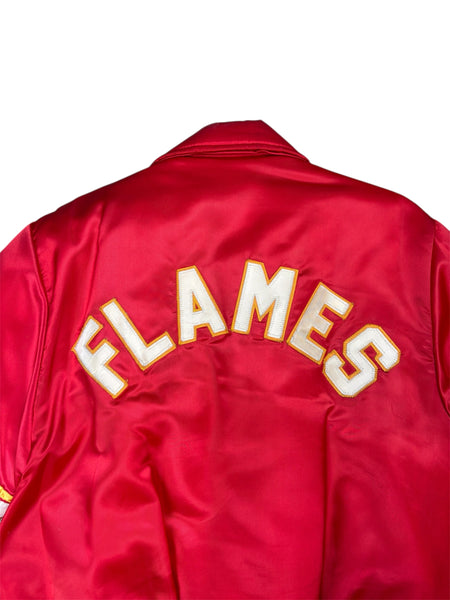 Vintage Shain Calgary Flames insulated satin jacket - M