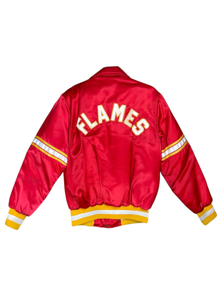 Vintage Shain Calgary Flames insulated satin jacket - M