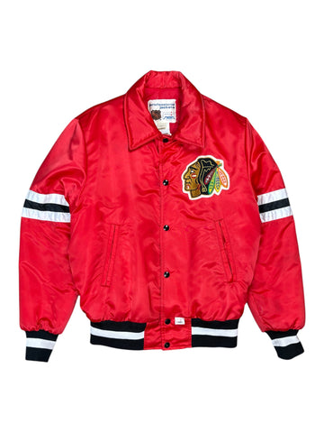 Vintage Shain Chicago Blackhawks insulated satin jacket - M