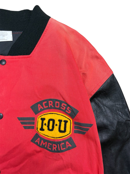 Vintage I.O.U. Across America leather varsity jacket - L