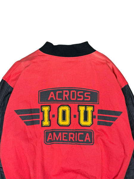 Vintage I.O.U. Across America leather varsity jacket - L