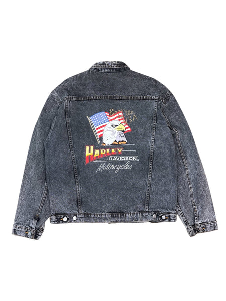Vintage Harley Davidson Born in the USA jean jacket - L