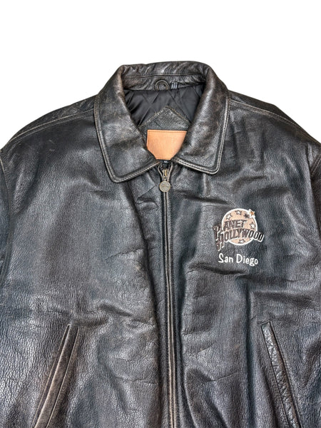 Vintage Planet Hollywood San Diego leather jacket - XL