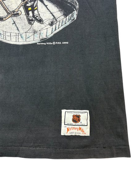 1990 Nutmeg Mills Boston Bruins graphic tee - XL