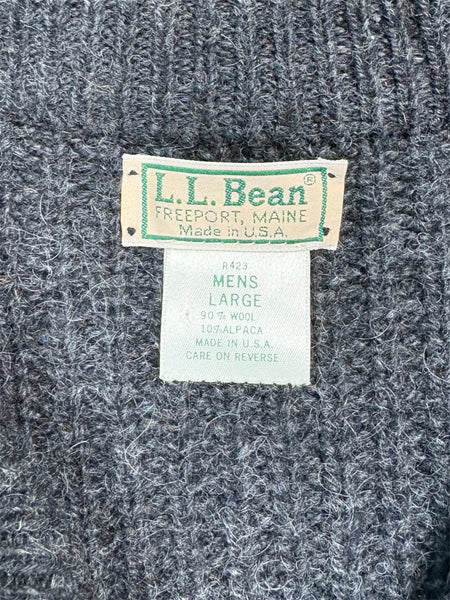 Vintage L.L. Bean full zip wool sweater - L