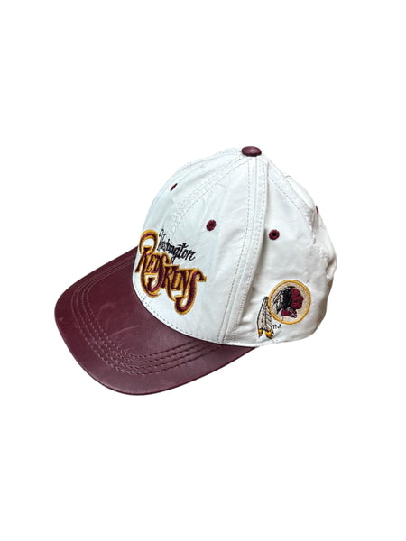 Vintage Washington Redskins leather snapback hat