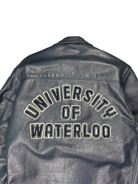 Vintage University of Waterloo leather jacket - L