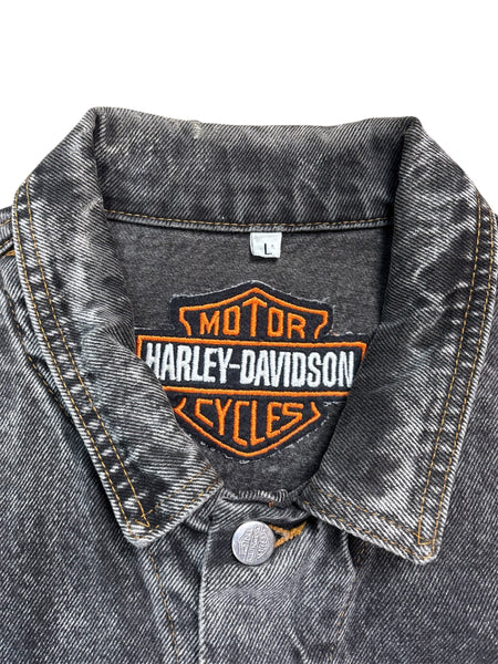 Vintage Harley Davidson Born in the USA jean jacket - L