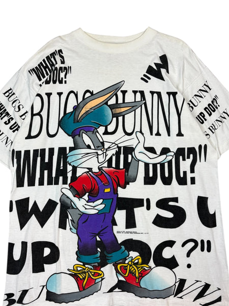Vintage 1995 Bugs Bunny all over print tee - XL