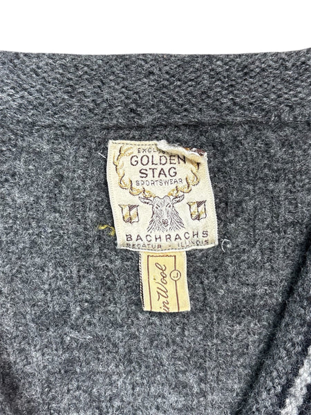 Vintage 70s wool cropped cardigan - L