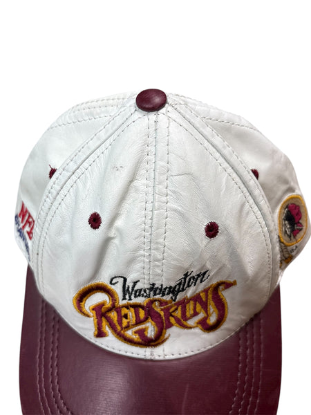 Vintage Washington Redskins leather snapback hat