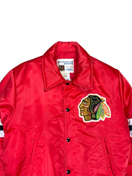 Vintage Shain Chicago Blackhawks insulated satin jacket - M