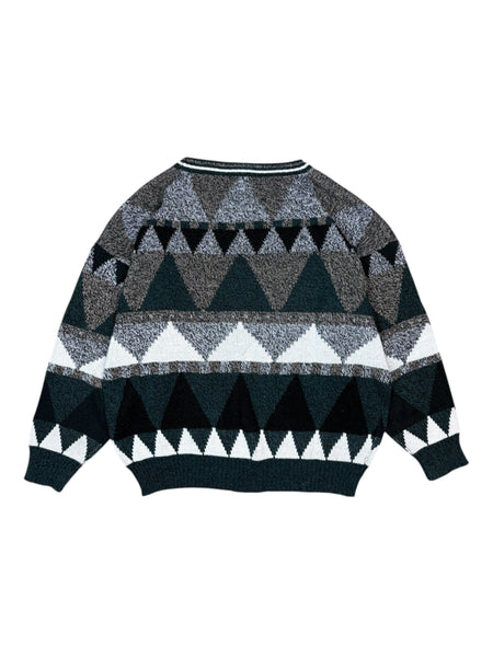 Vintage knit pattern sweater - 2XL