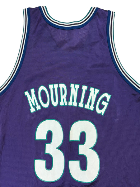 Vintage Champion Charlotte Hornets Alonzo Mourning jersey - L