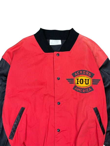 Vintage I.O.U. Across America leather varsity jacket - L