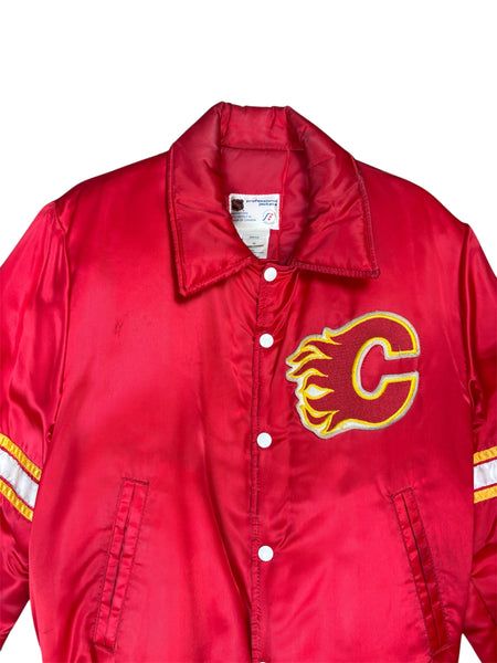 Vintage Shain Calgary Flames insulated satin jacket - M