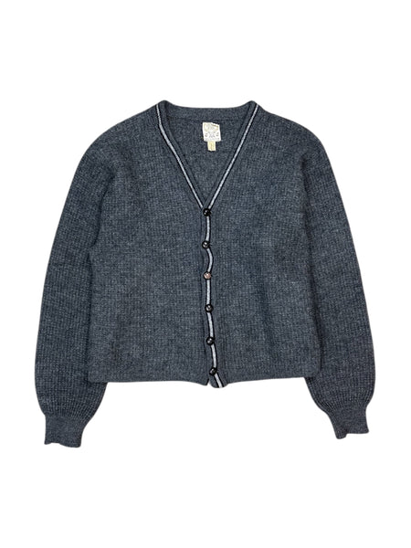 Vintage 70s wool cropped cardigan - L