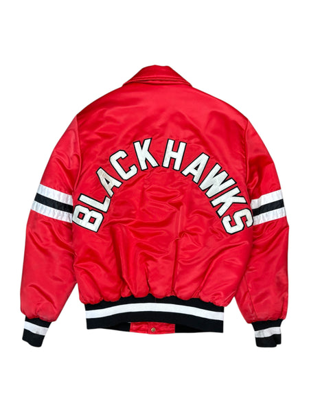 Vintage Shain Chicago Blackhawks insulated satin jacket - M
