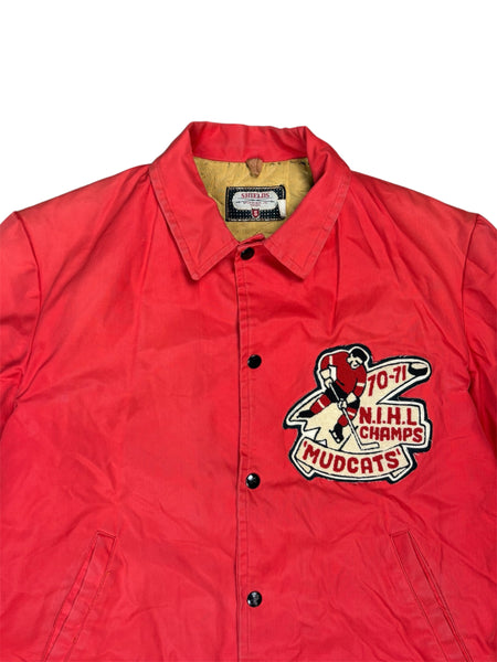Vintage 1970 NIHL Champs Mudcats hockey jacket - M