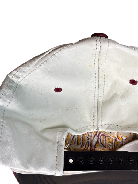 Vintage Washington Redskins leather snapback hat
