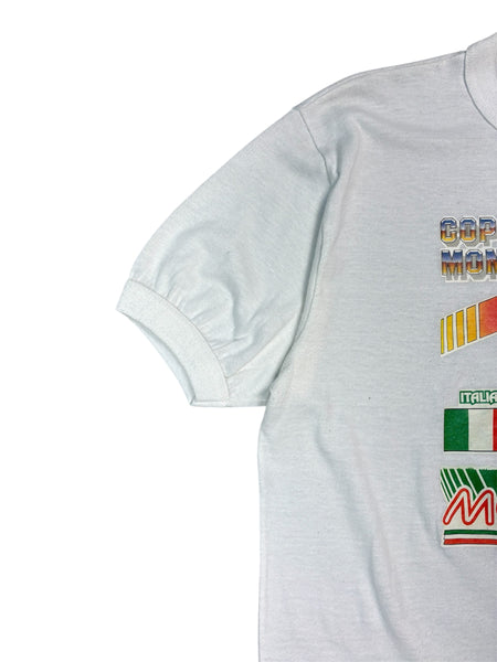Vintage Italy 1986 Mexico World Cup ringer tee - S