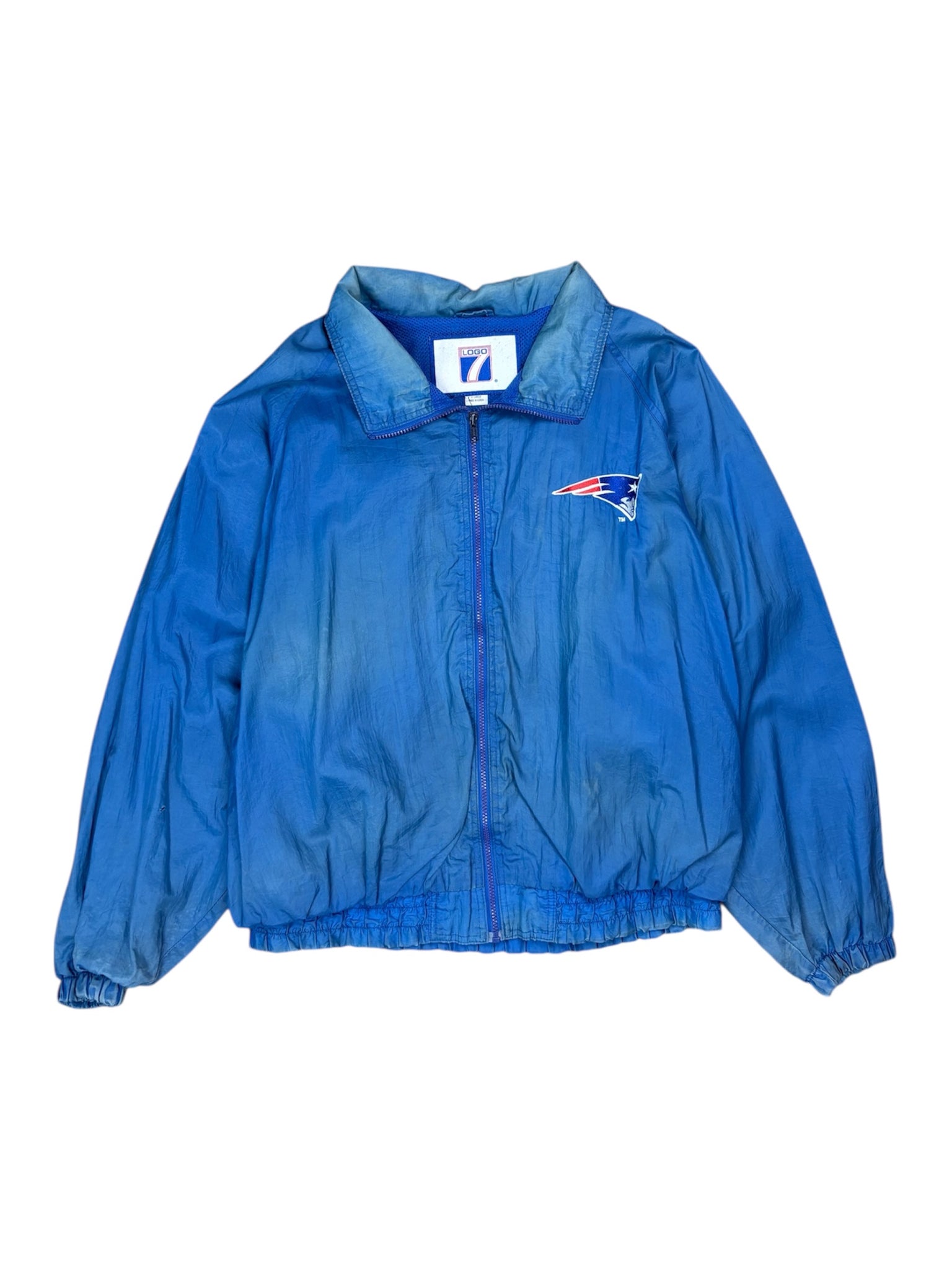 Vintage faded Logo 7 New England Patriots windbreaker - XL
