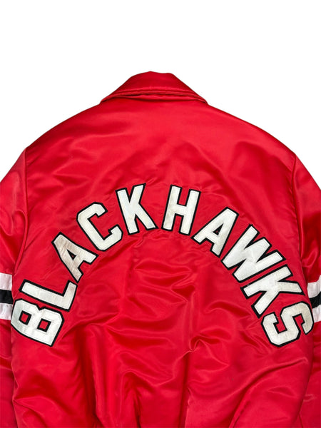 Vintage Shain Chicago Blackhawks insulated satin jacket - M