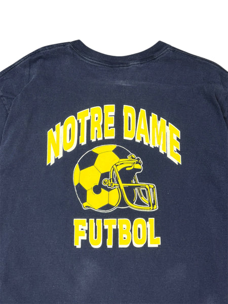 Vintage Reebok Notre Dame Futbol tee - L