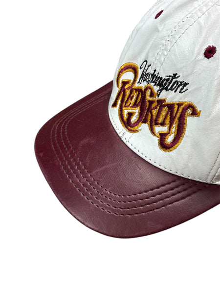 Vintage Washington Redskins leather snapback hat