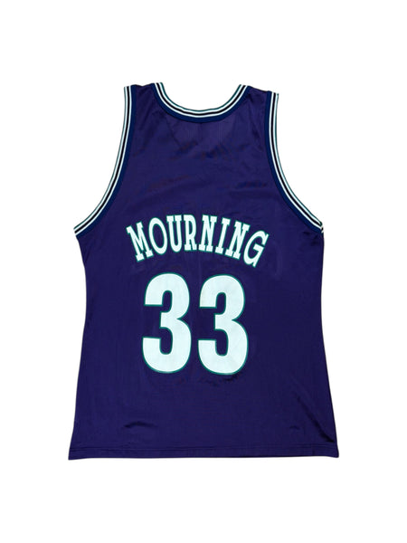 Vintage Champion Charlotte Hornets Alonzo Mourning jersey - L
