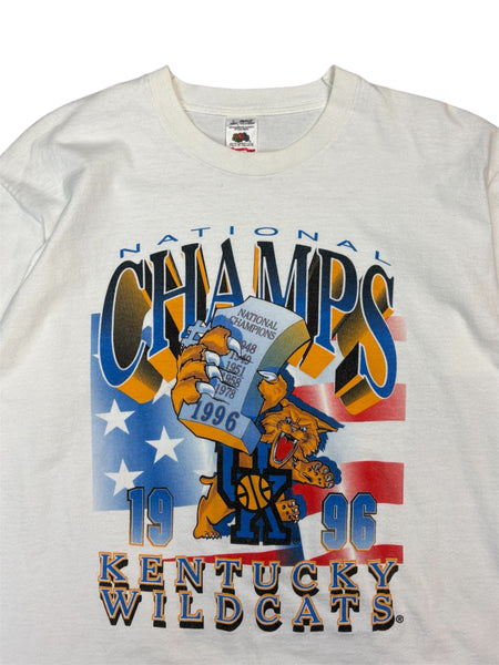 Vintage 1996 Kentucky Wildcats National Champs tee - L