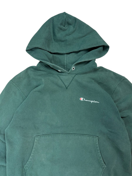 Vintage Champion faded green hoodie - M